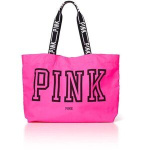 Victoria's Secret PINK | Hot Pink "PINK" Canvas Logo Book Bag